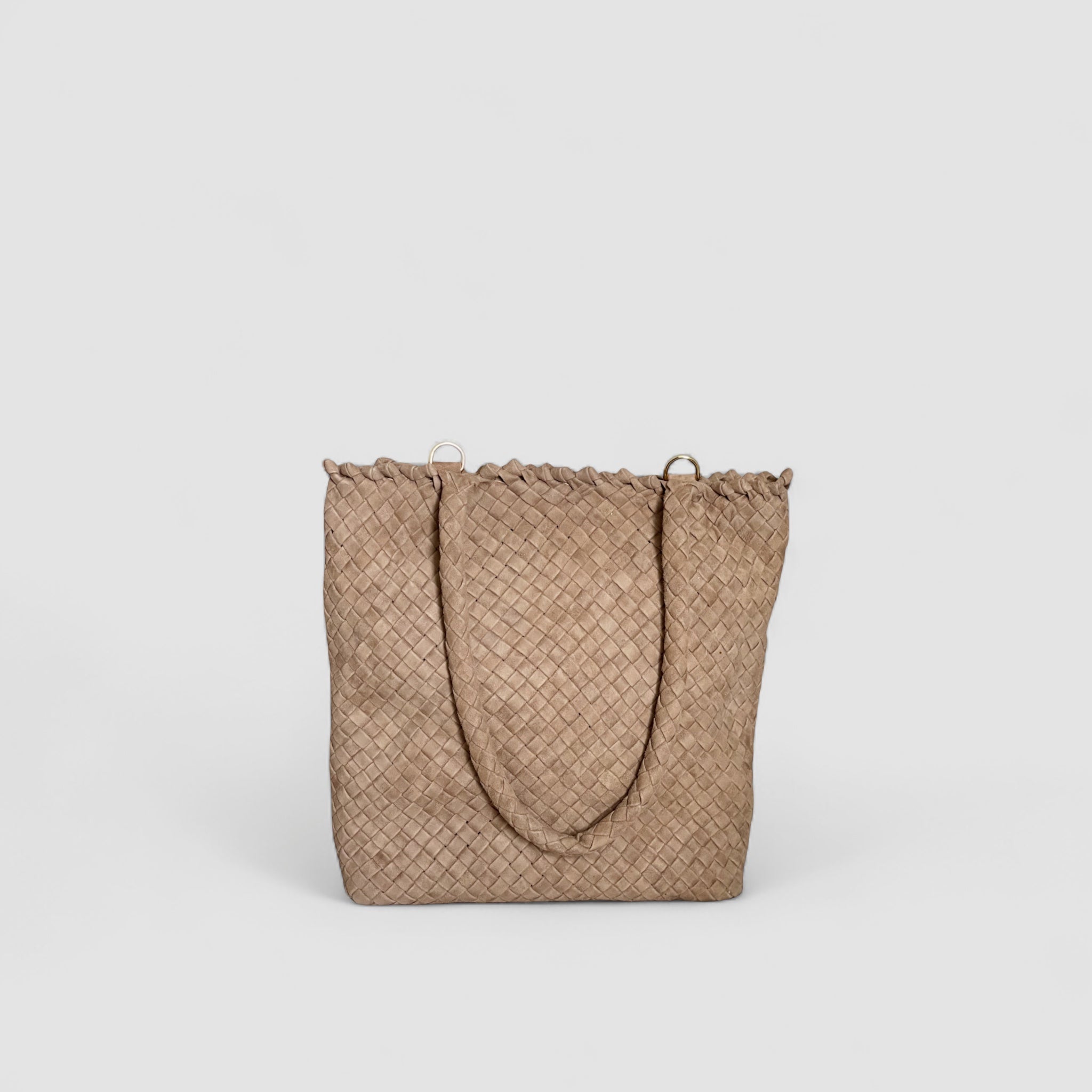 Ribichini Woodstock Royal Babe i terra: Eksklusiv flettet semsket lammeskinn.