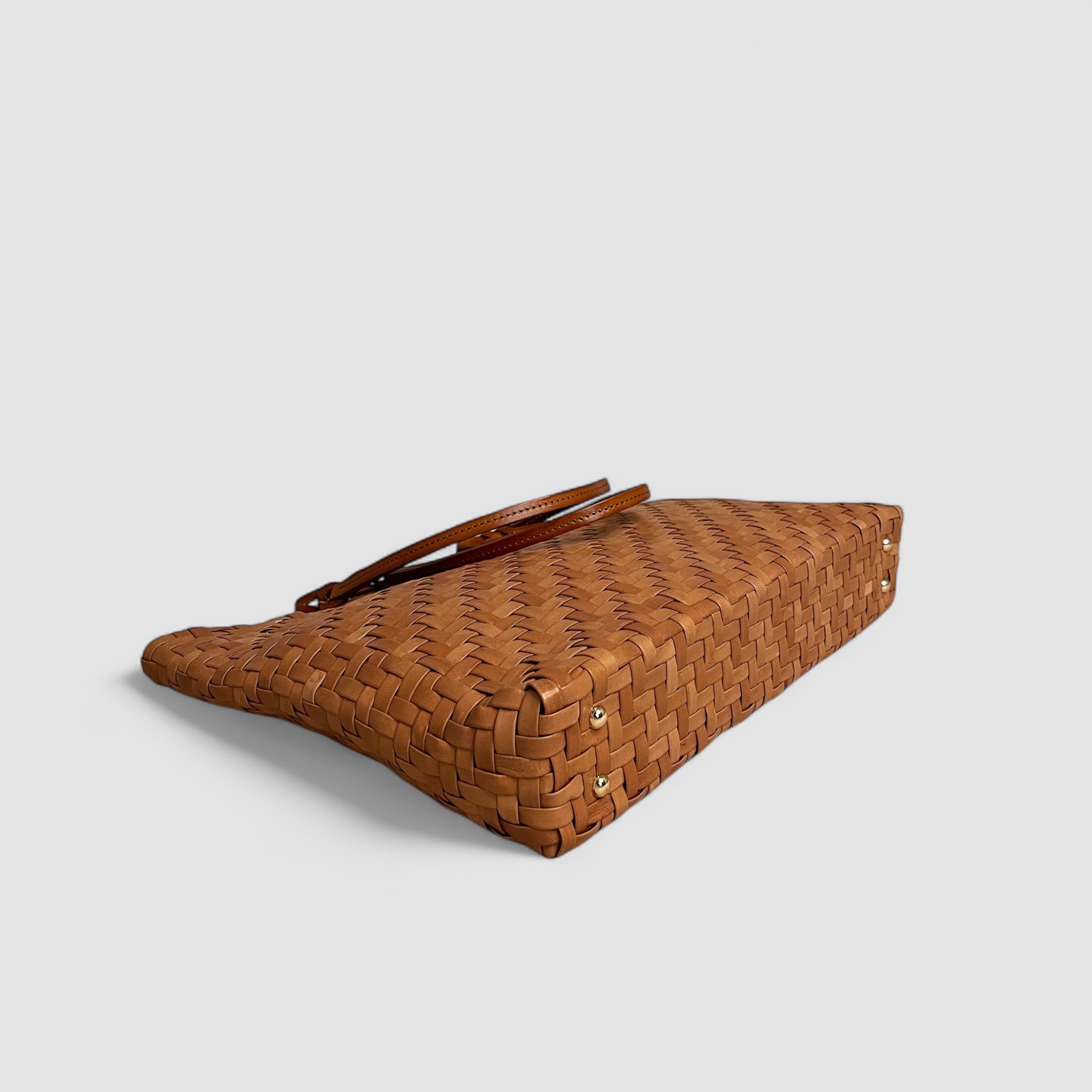 Ribichini Safari vesken er utstyrt med gullknotter for å beskytte vesken.